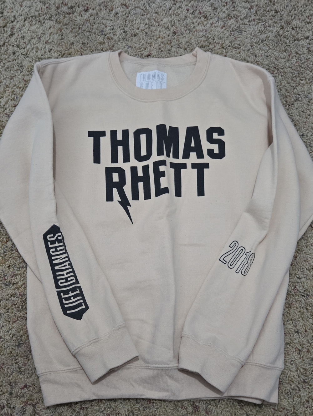 Thomas Rhett Beige Logo Crewneck Sweatshirt